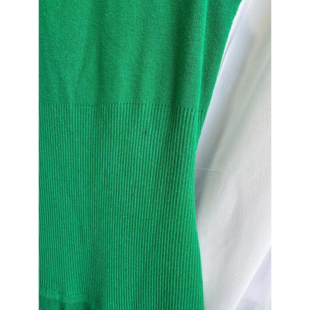 PLAN C x RTR Green Knit Fit And Flare Midi Dress Size XS with small Hole - Picture 4 of 6